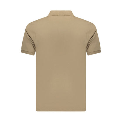 Brown Cotton Men's Polo Shirt