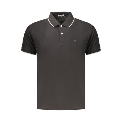 Black Cotton Men's Polo