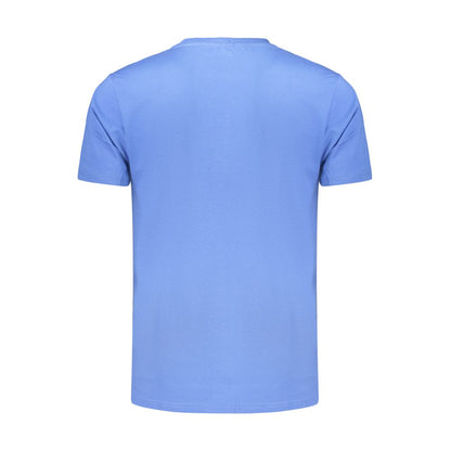 Blue Cotton Men's T-Shirt