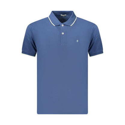 Blue Cotton Men's Polo Shirt