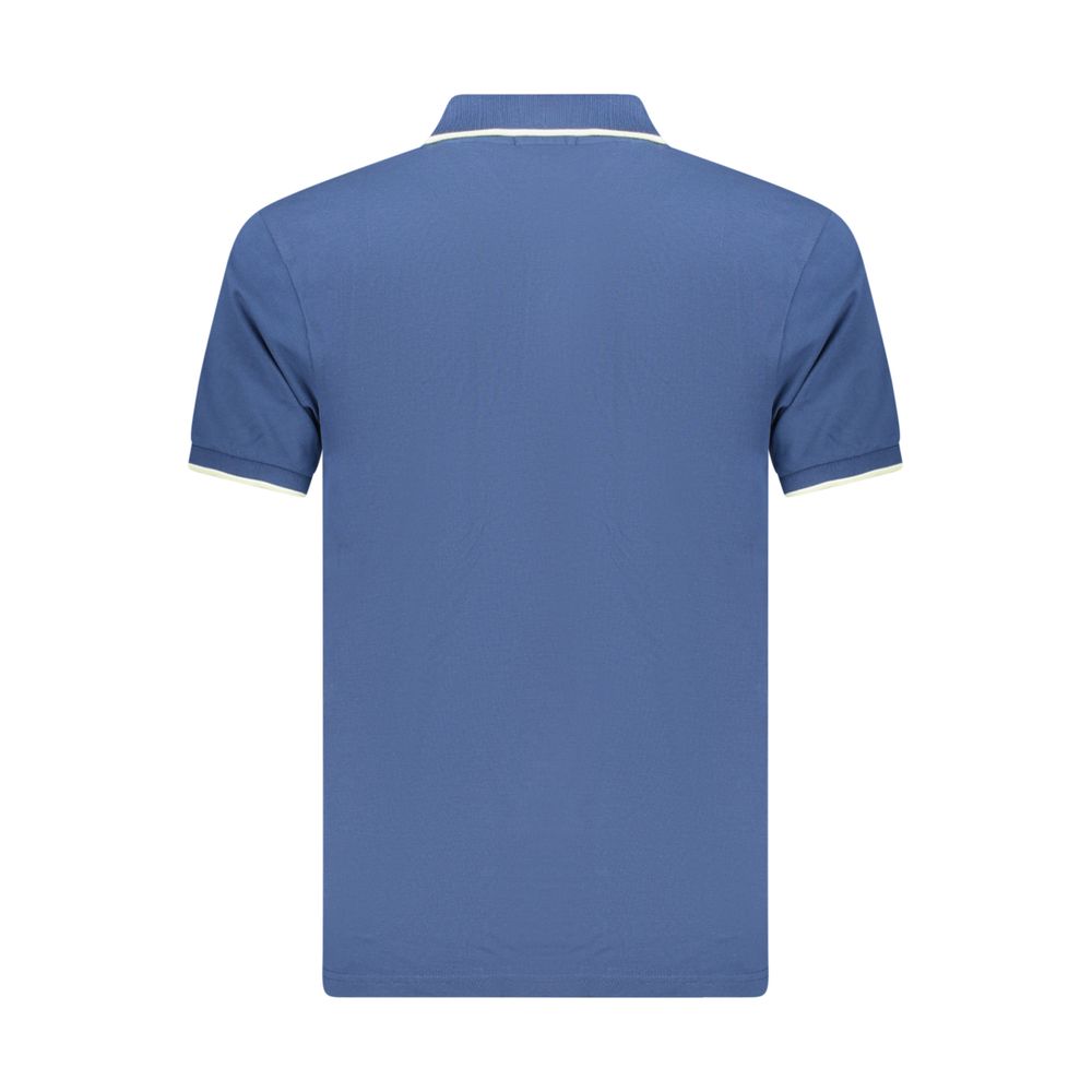 Blue Cotton Men's Polo Shirt
