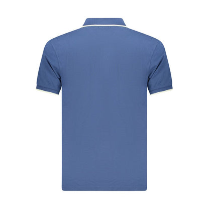 Blue Cotton Men's Polo Shirt