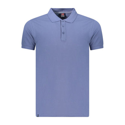 Blue Cotton Men's Polo Shirt