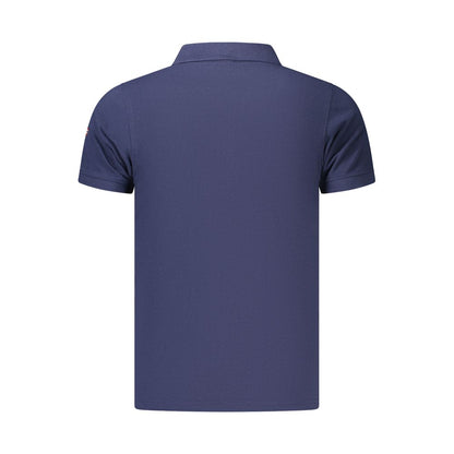 Blue Cotton Men's Polo Shirt