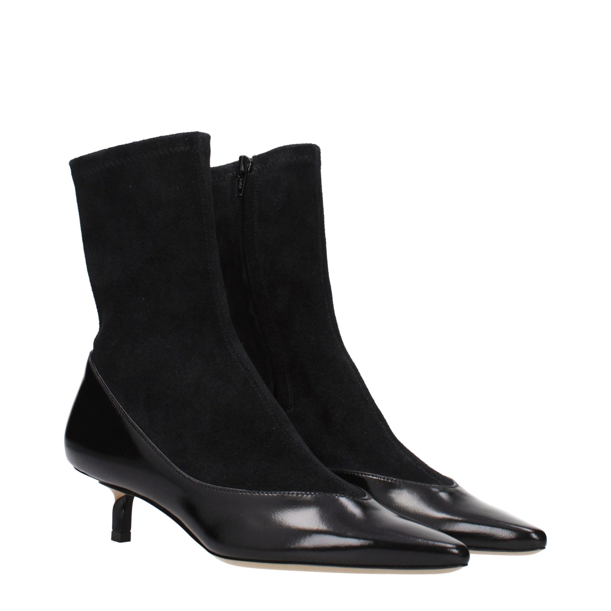 Black Leather Ankle Boots
