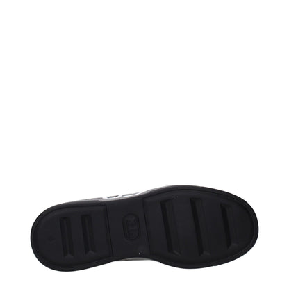 Black Leather Low Top Sneakers