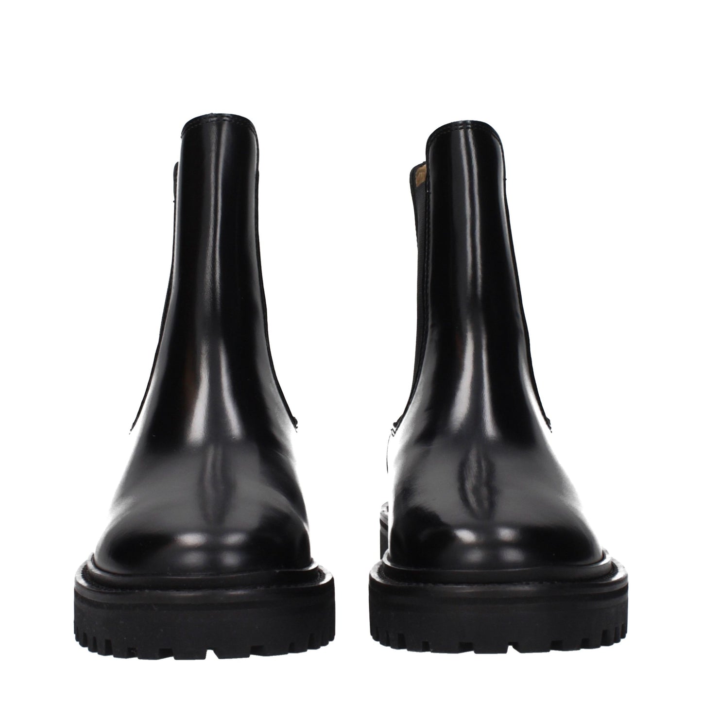 Black Leather Ankle Boots