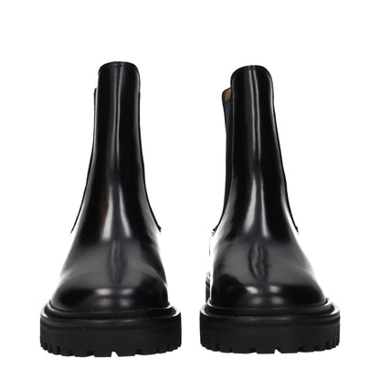 Black Leather Ankle Boots