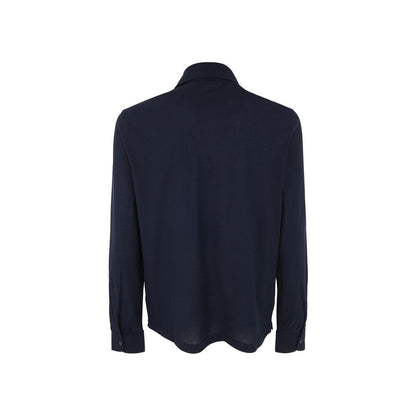 Blue Cotton Polo Shirt