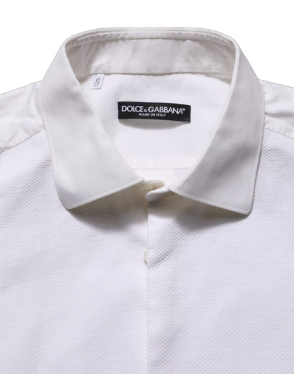 White Bib Cotton Poplin Dress Formal Shirt
