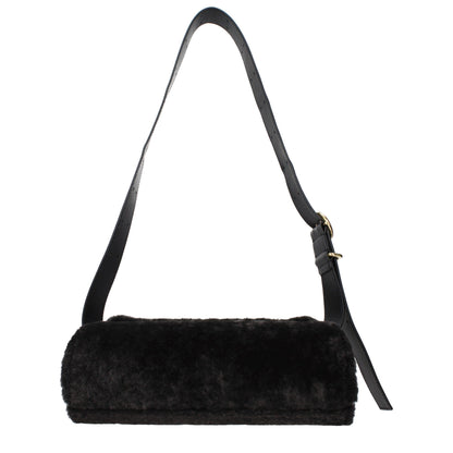 Black Fur Crossbody Bag