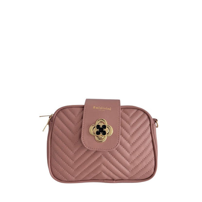 Pink PU Women Crossbody Bag