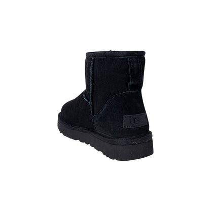 Black Suede Leather Ankle Boots