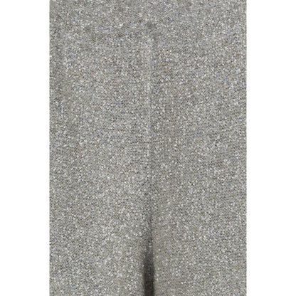 Silver Polyamide Casual Pants