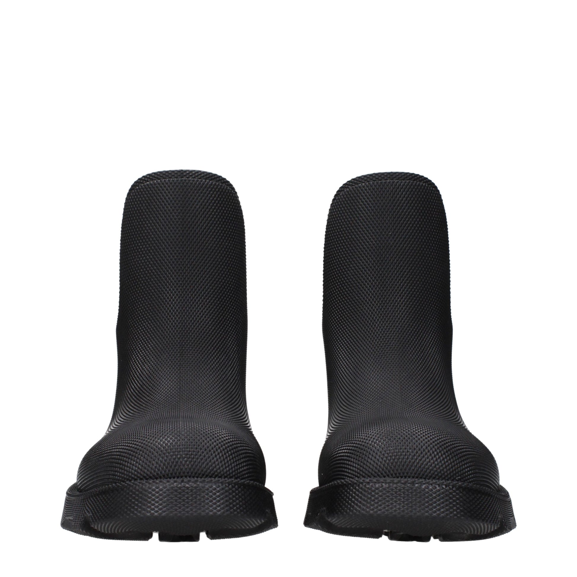 Black Cotton Ankle Boots