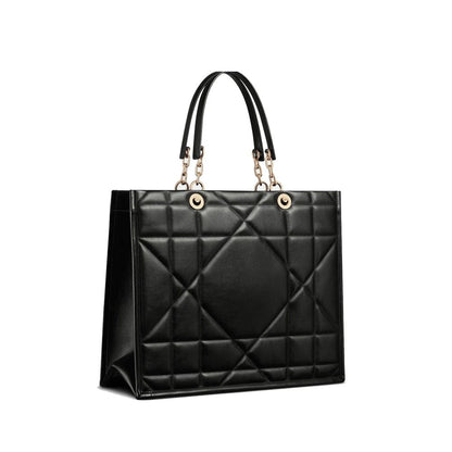 Black Leather Tote Bag