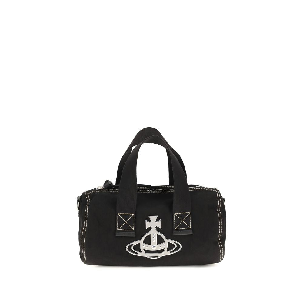 Black Cotton Shoulder Bag
