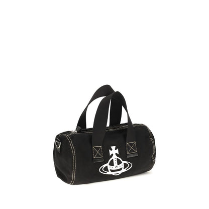 Black Cotton Shoulder Bag