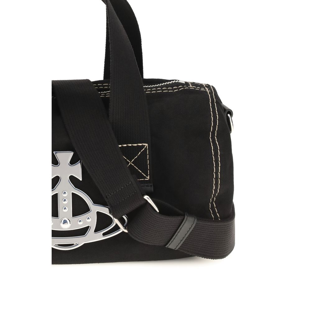 Black Cotton Shoulder Bag