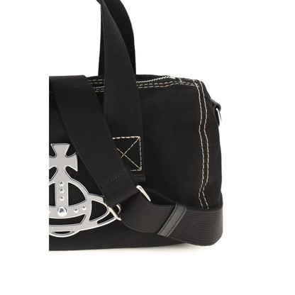 Black Cotton Shoulder Bag