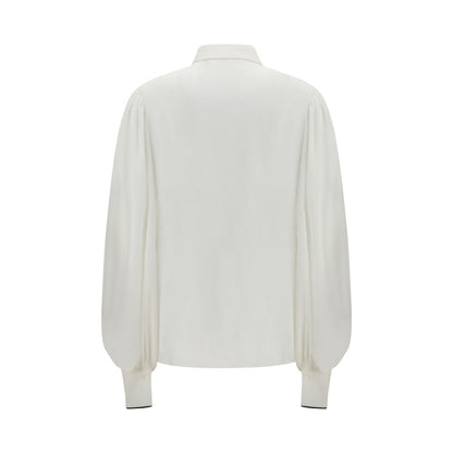 White Silk Blouse
