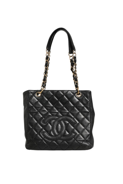 Caviar Petit Shopping Tote (PST) Black