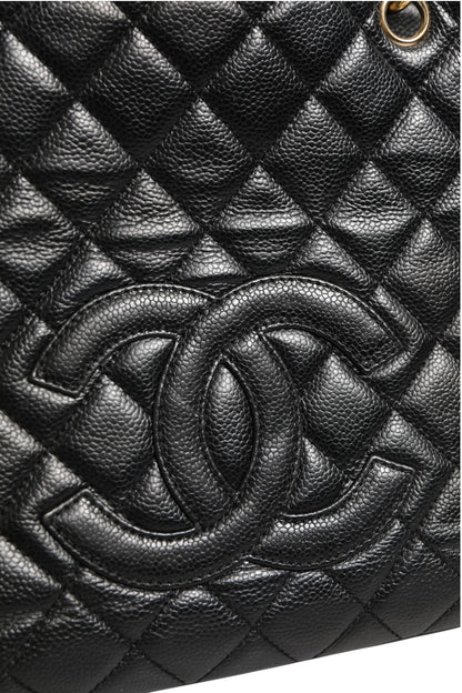 Caviar Petit Shopping Tote (PST) Black