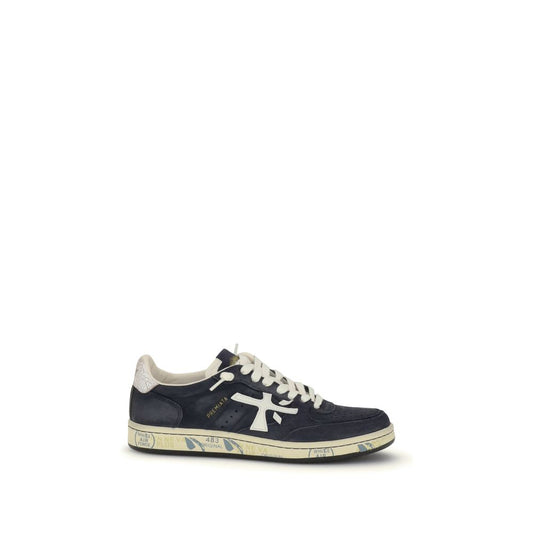 Blue Calf Leather Bos Taurus Low Top Sneakers