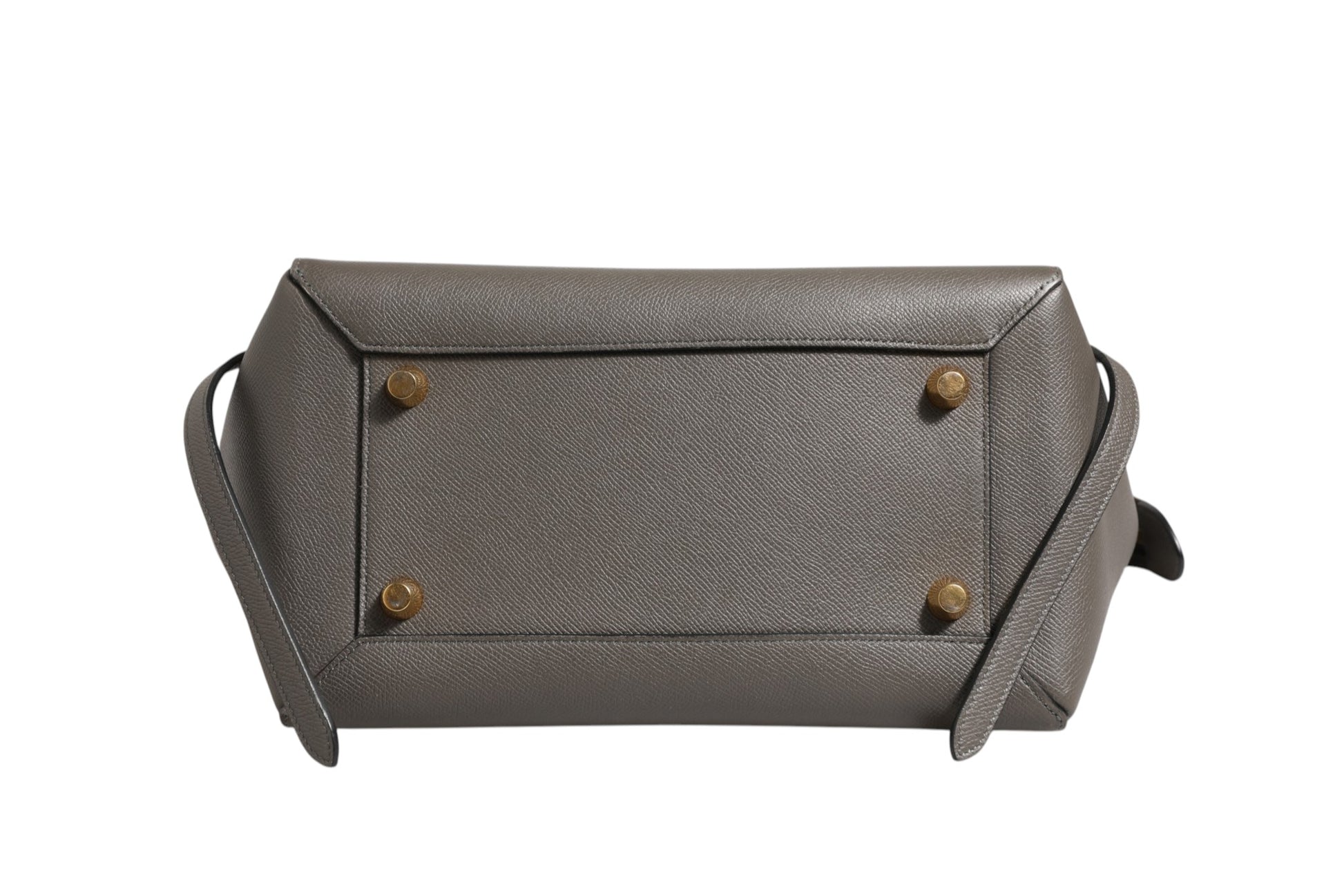 Nano Belt Bag in Grained Calfskin Grey
