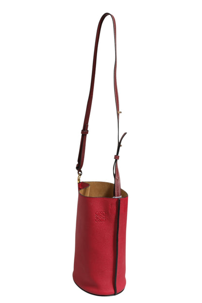 Gate Raspberry & Wine Leather Bucket Bag