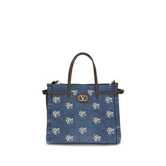 Blue Cotton Shoulder Bag