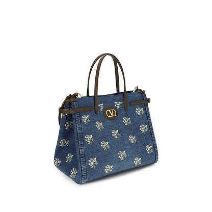 Blue Cotton Shoulder Bag