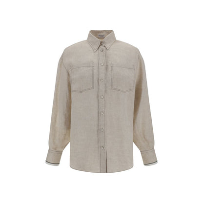 Beige Linen Shirt