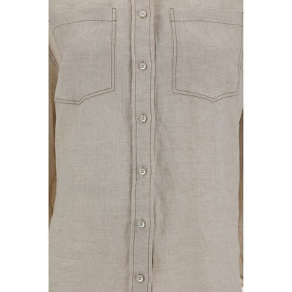 Beige Linen Shirt