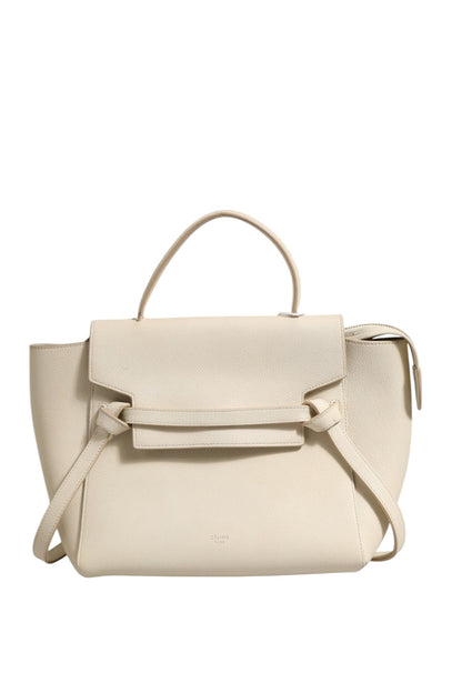 Nano Belt Bag Grained Calfskin Chalk