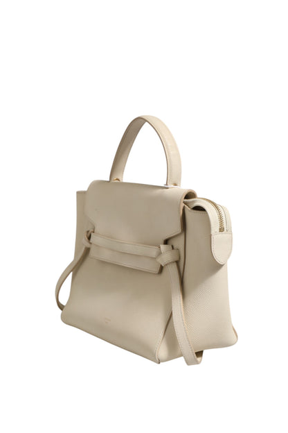 Nano Belt Bag Grained Calfskin Chalk