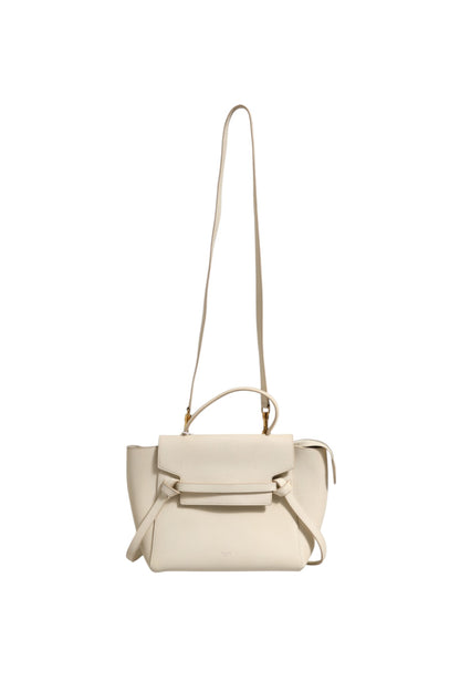 Nano Belt Bag Grained Calfskin Chalk