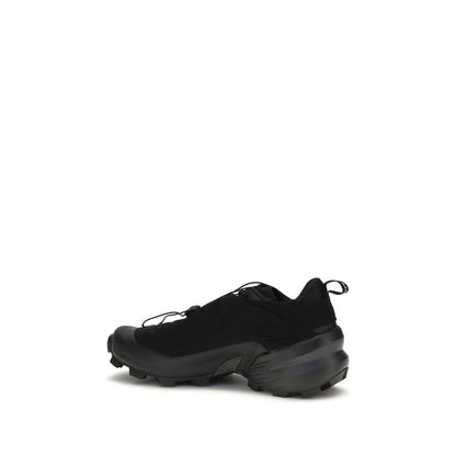 Black Polyester Athletic Sneakers