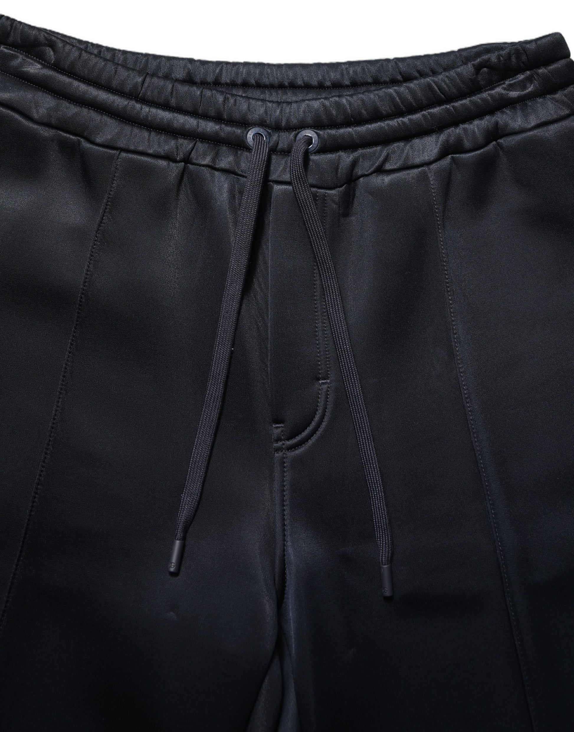 Black Polyester Jogger Men Sweatpants Pants