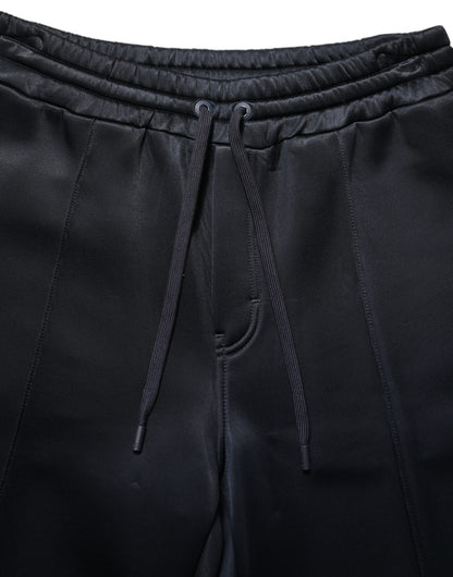 Black Polyester Jogger Men Sweatpants Pants
