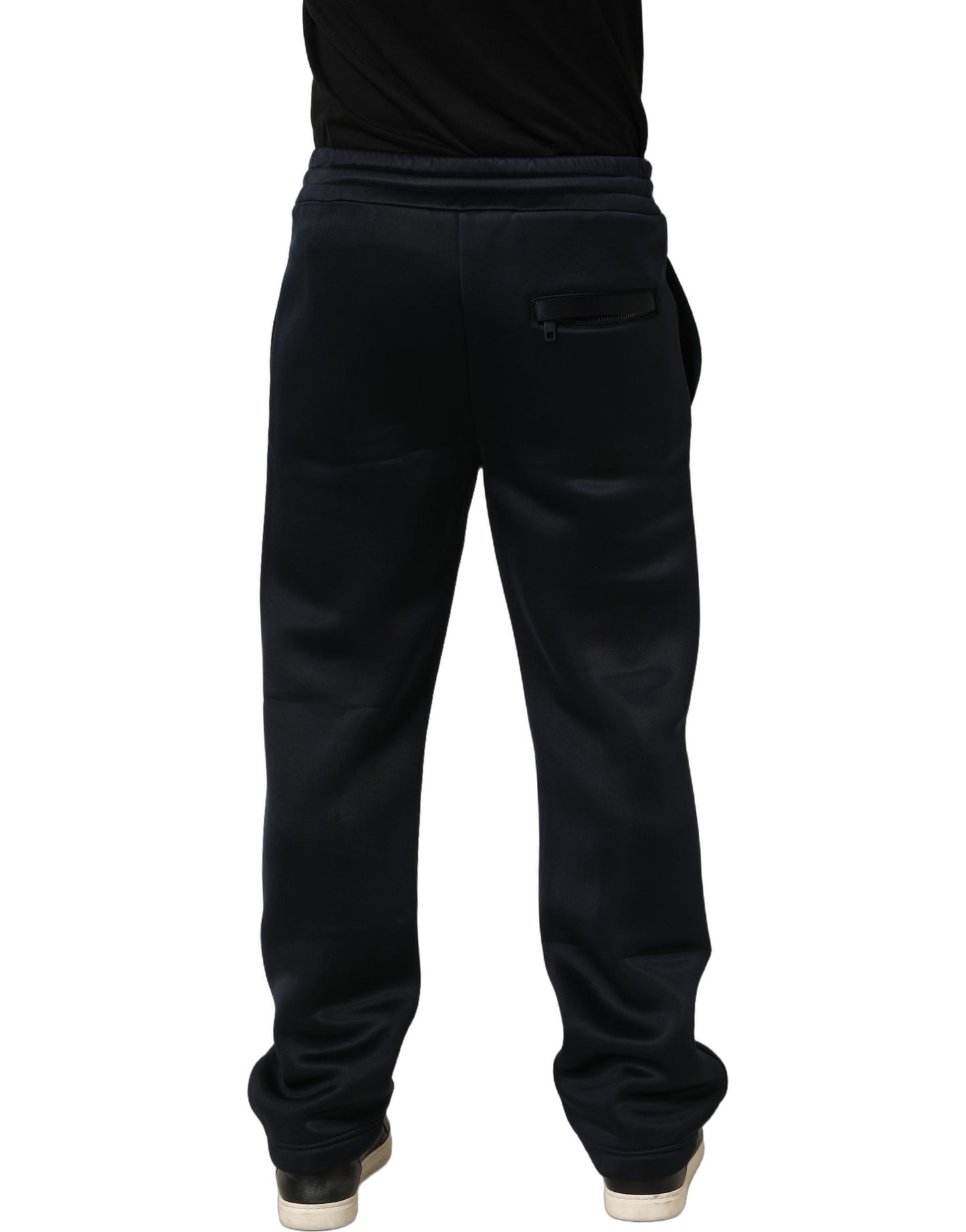 Black Polyester Jogger Men Sweatpants Pants