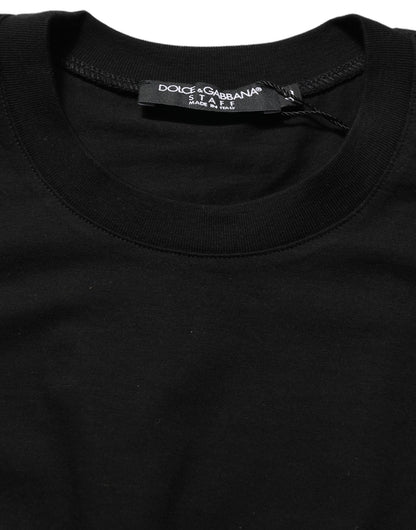 Black Long Sleeves Crew Neck Pullover Sweater