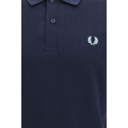 Blue Cotton Polo Shirt