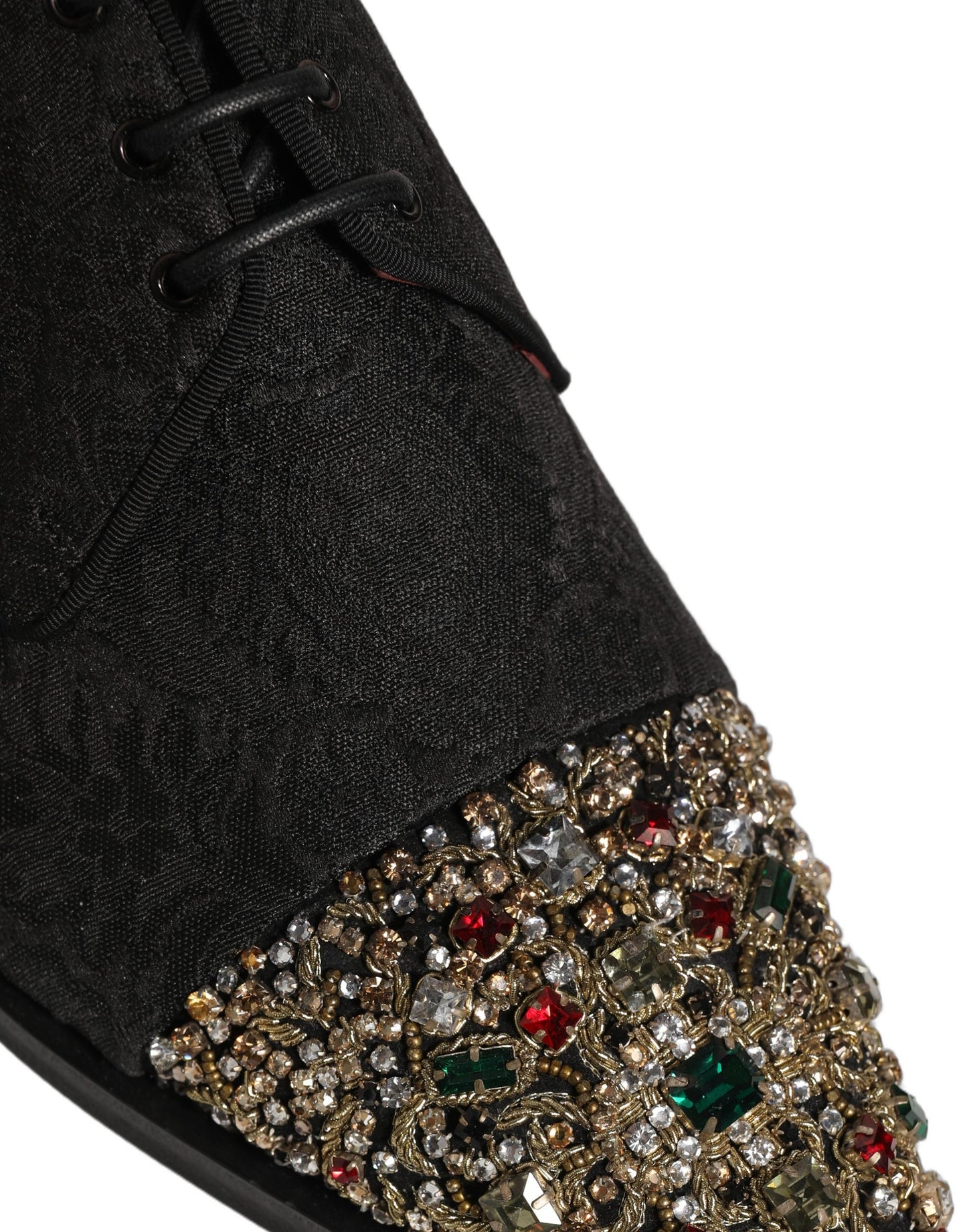 Black Embellished Men Derby Dress Formal Shoes