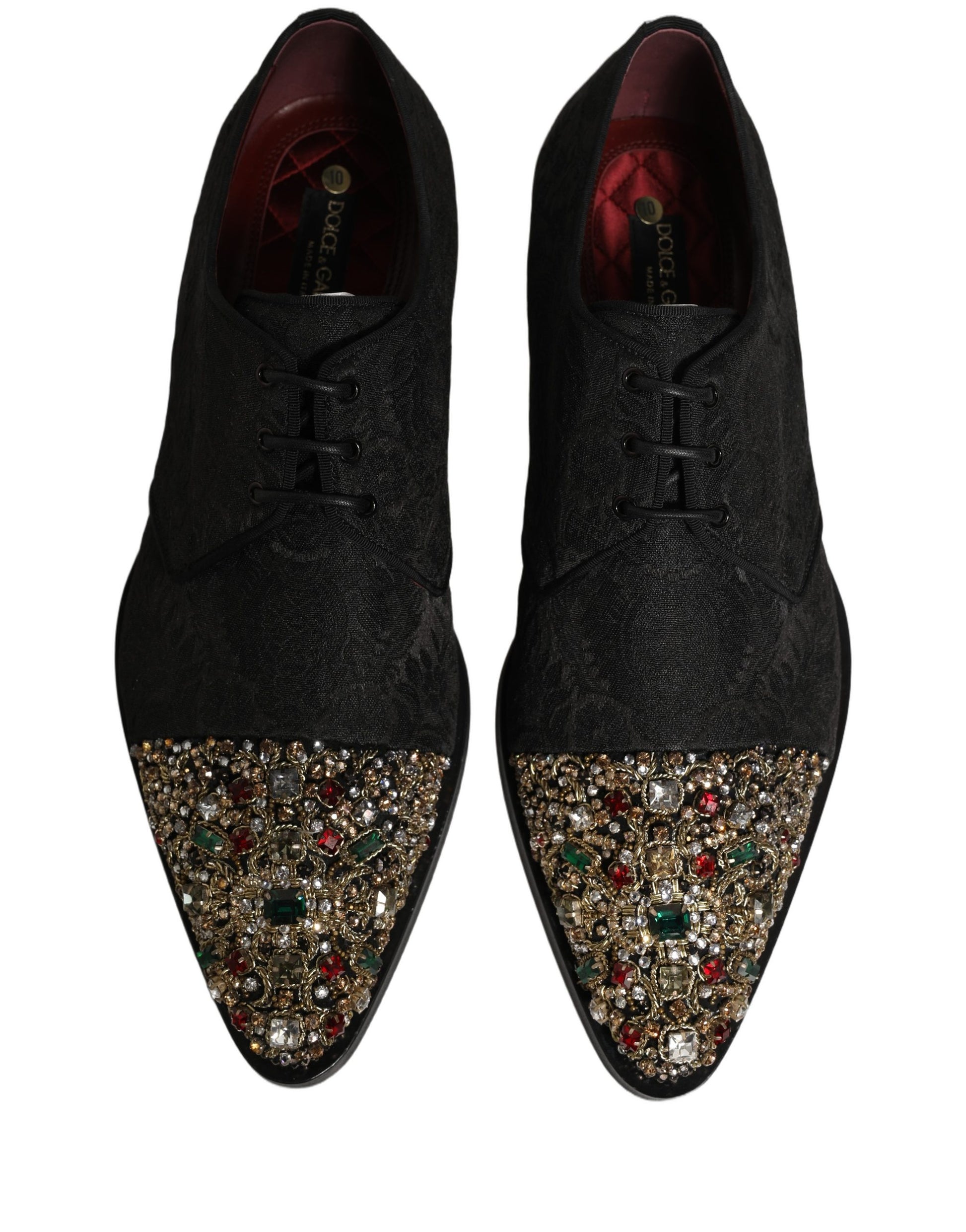 Black Embellished Men Derby Dress Formal Shoes
