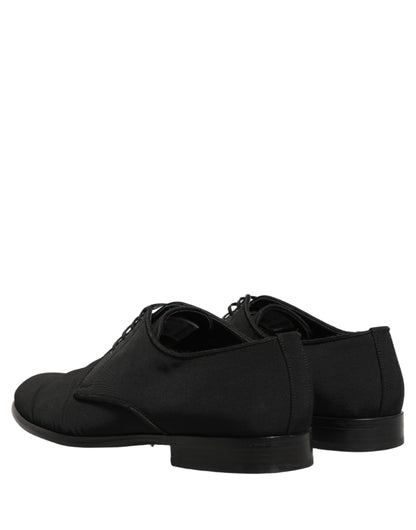 Black Suede Lace Up Derby Dress Formal Shoes