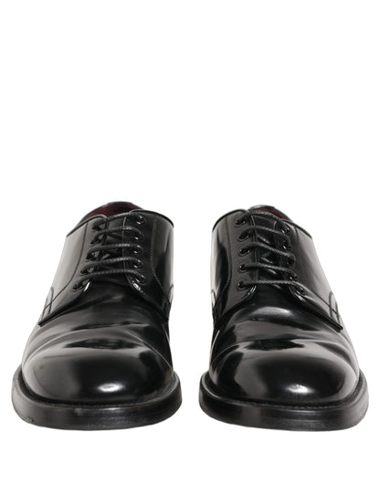 Black Leather Lace Up Derby Dress Formal Shoes