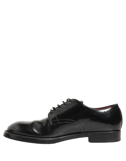Black Leather Lace Up Derby Dress Formal Shoes