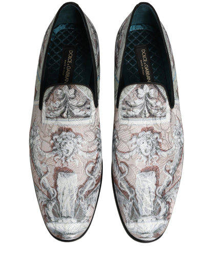 Multicolor Velvet Baroque Dress Loafers Shoes