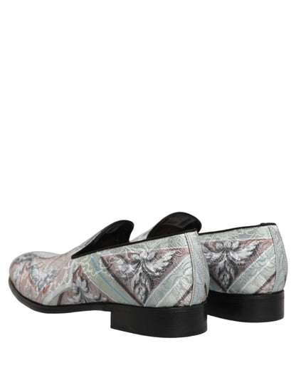 Multicolor Velvet Baroque Dress Loafers Shoes